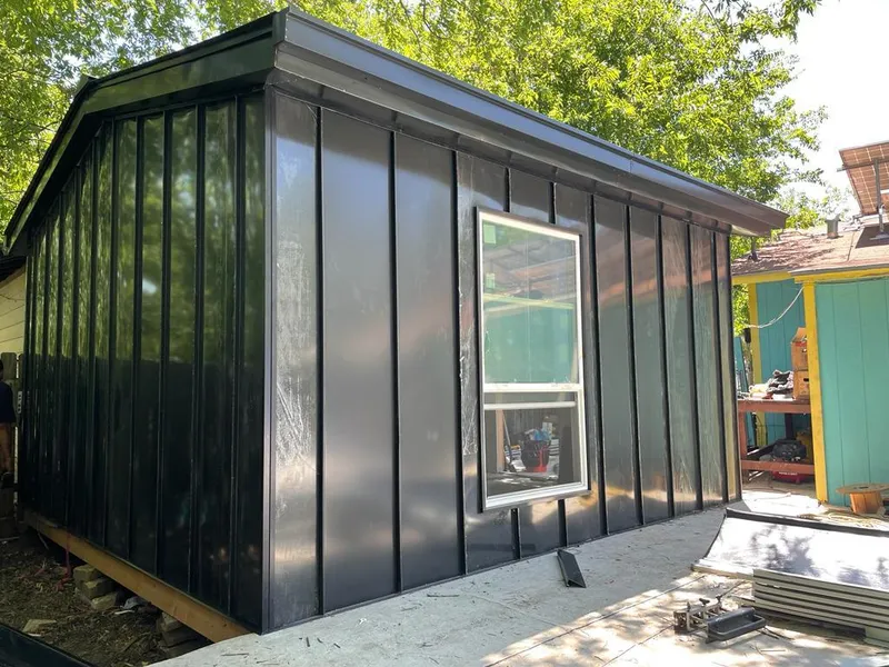 Black standing seam metal wall panels for Metal Roof Installation in Port Royal